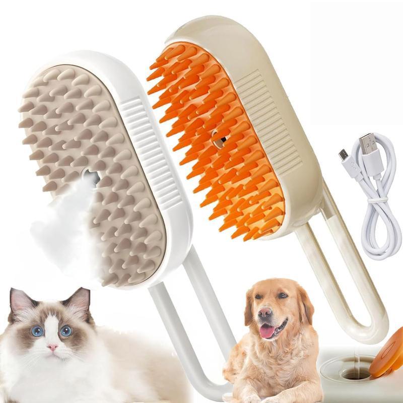 Nie wieder Tierhaare überall- 2in1 Dampf Bürste für Hunde & Katzen